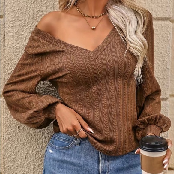 NWT Coffee Brown Fashion Sweater - Picture 1 of 13